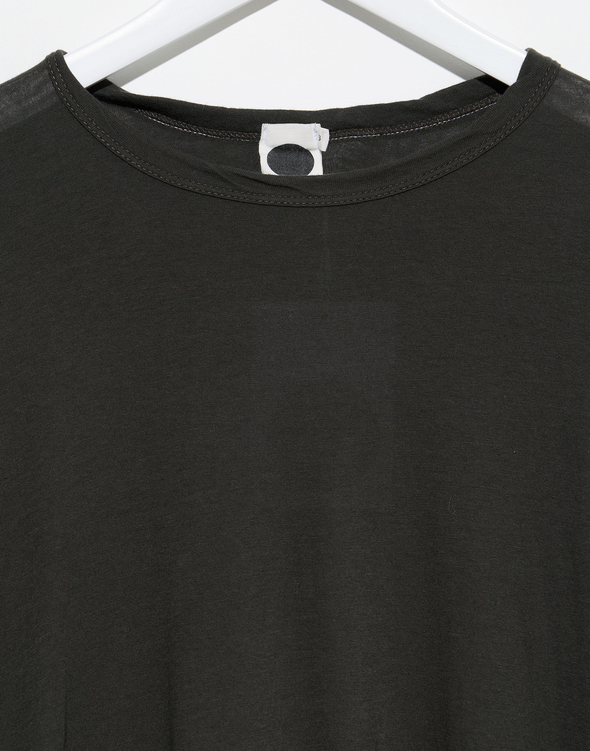 Slate Grey Cotton Scoop Hem T-Shirt