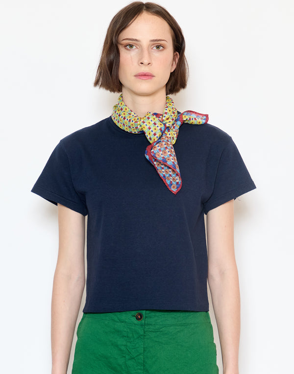 Maroon Cotton & Silk Square Scarf