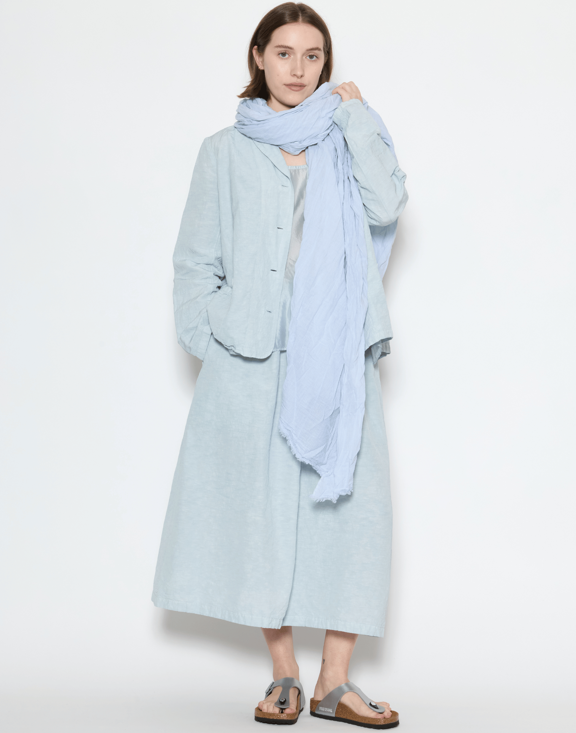 Moonish Blue Cotton Ya Scarf
