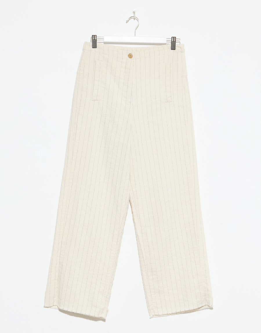 Natural Stripe Cotton Blend Philippa Pants