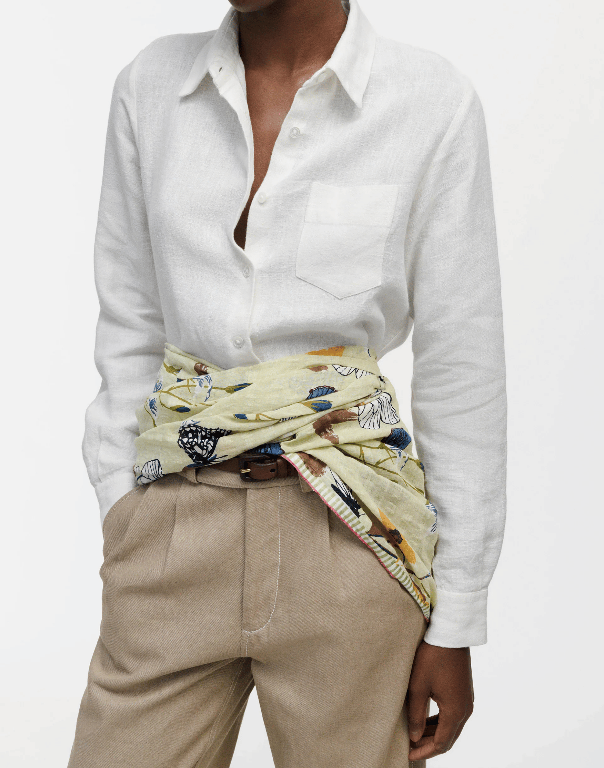 Lichy Butterflies Linen & Cotton Scarf