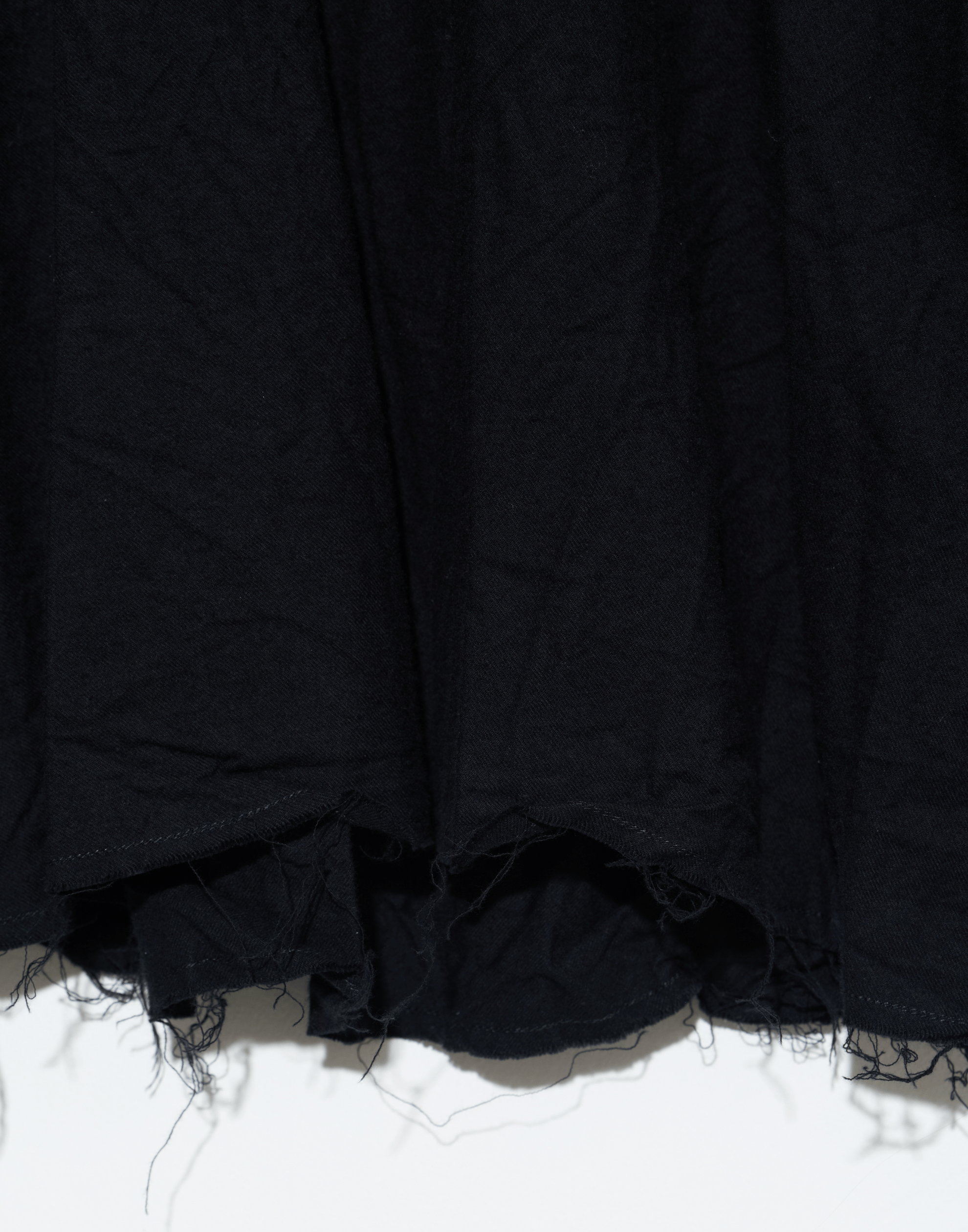 Black Cotton Flannel Volume Top