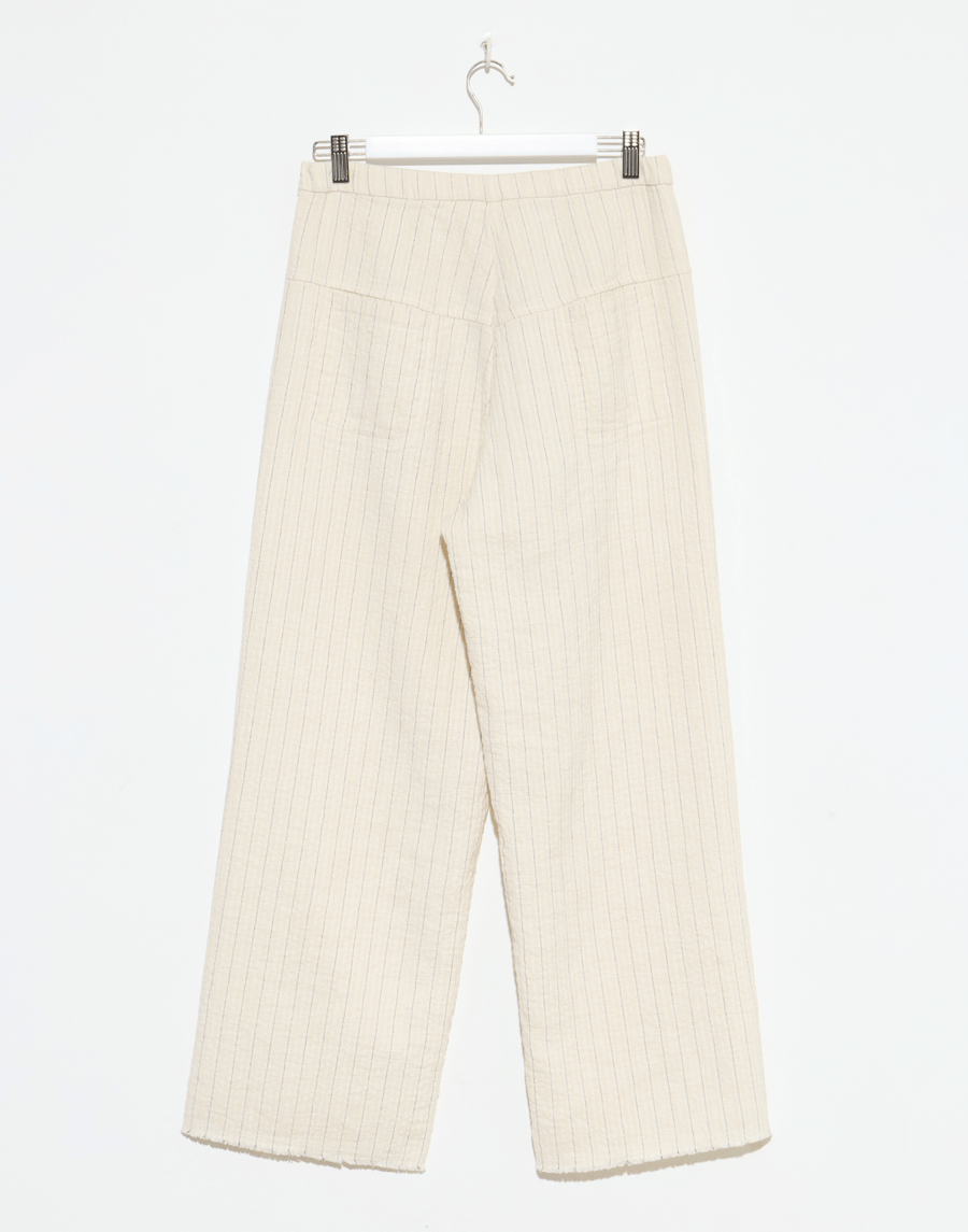 Natural Stripe Cotton Blend Philippa Pants