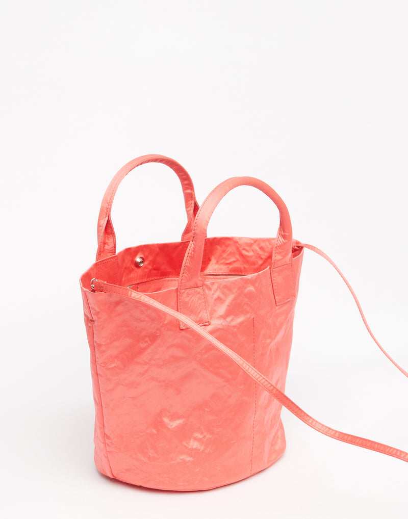 Watermelon Pink Satin Basketino Bag