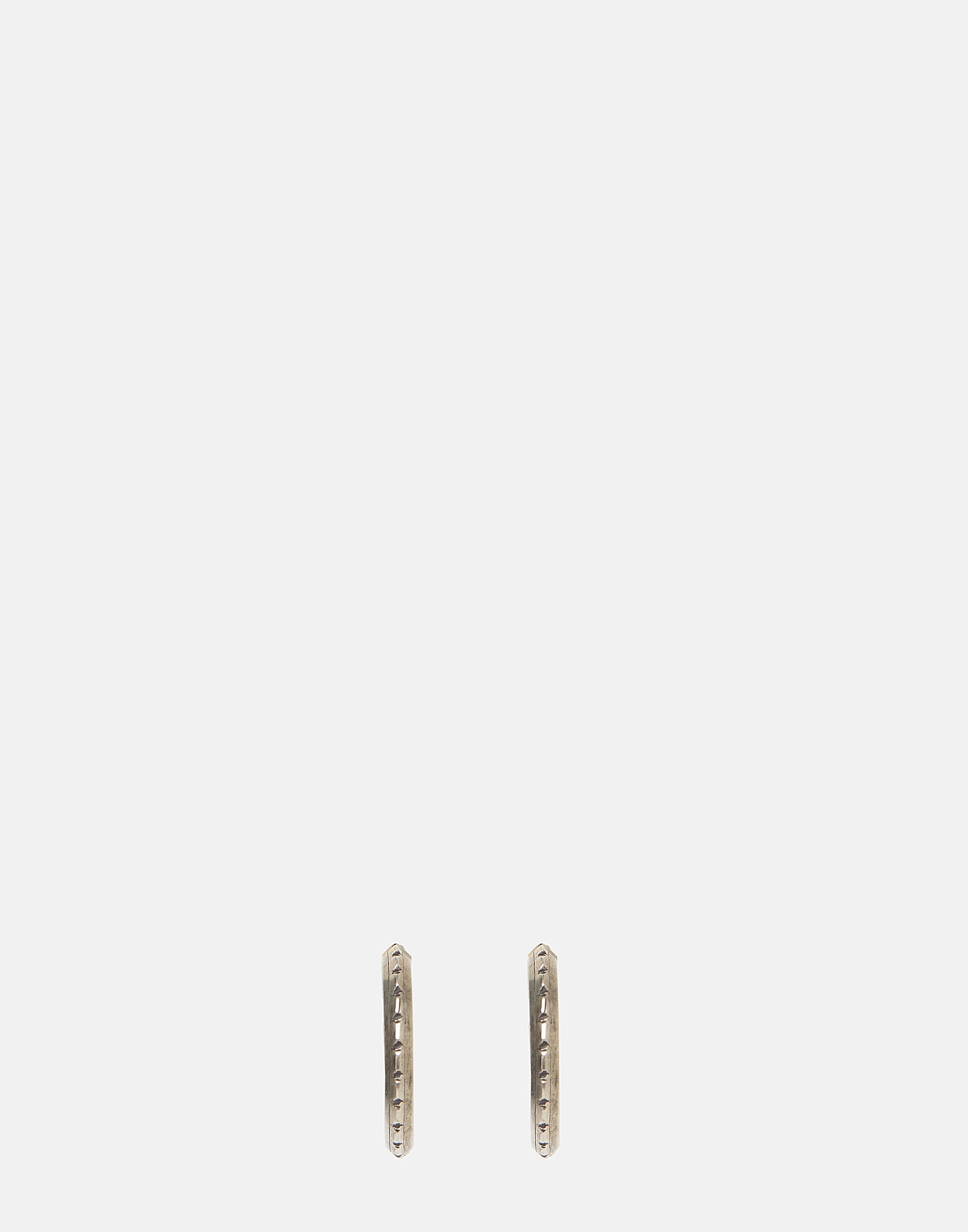 Shop Werkstatt Munchen Online | Silver Fine Scales Hoop Stud Earrings