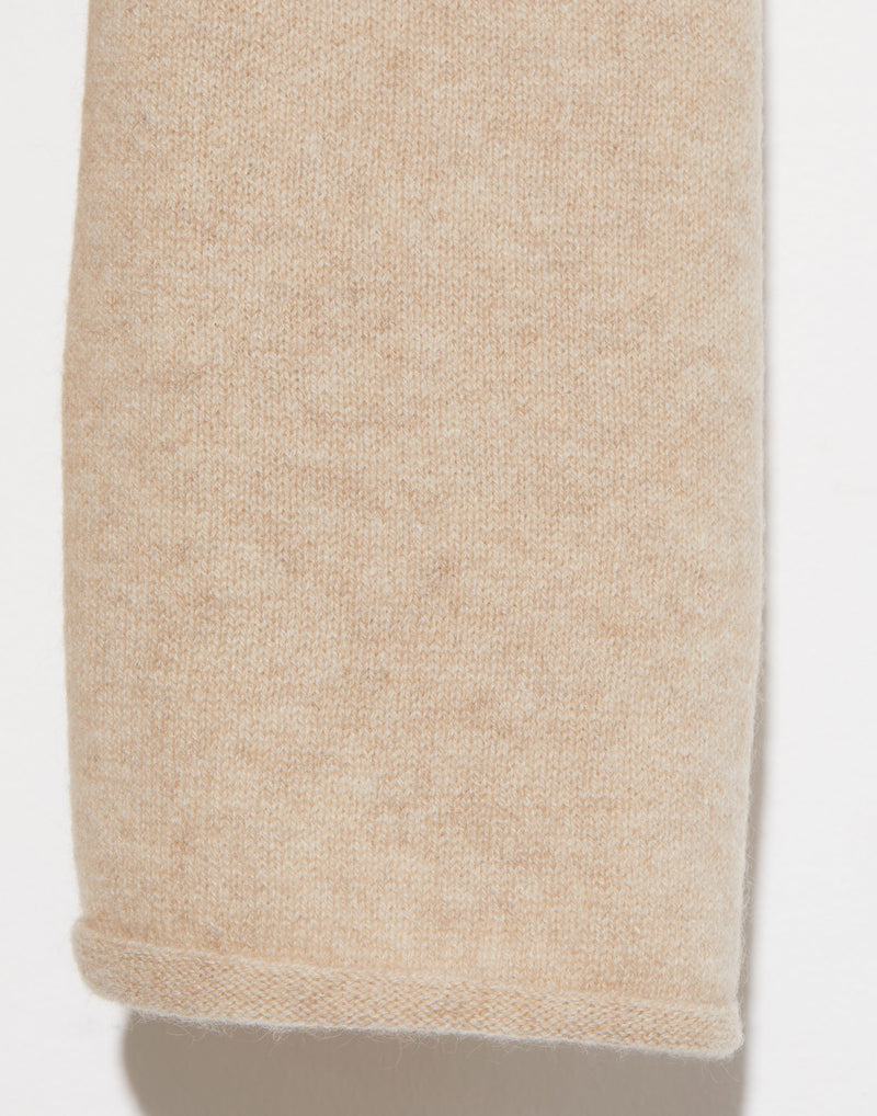 Beige Raw Cashmere Everyday Scarf