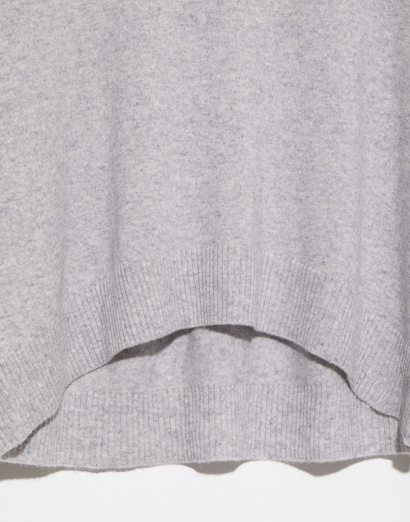 Light Grey Rollneck Cashmere Pullover