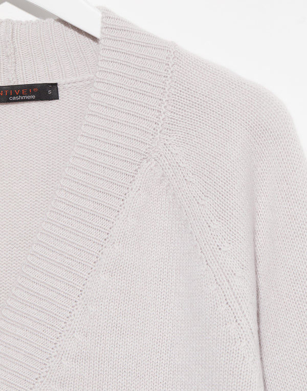 Snow Melt Grey Cashmere Indre Cardigan