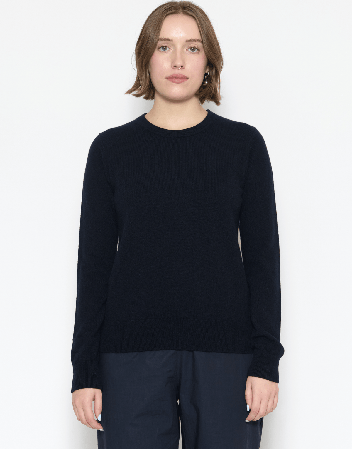 Navy Cashmere Essential Pullover