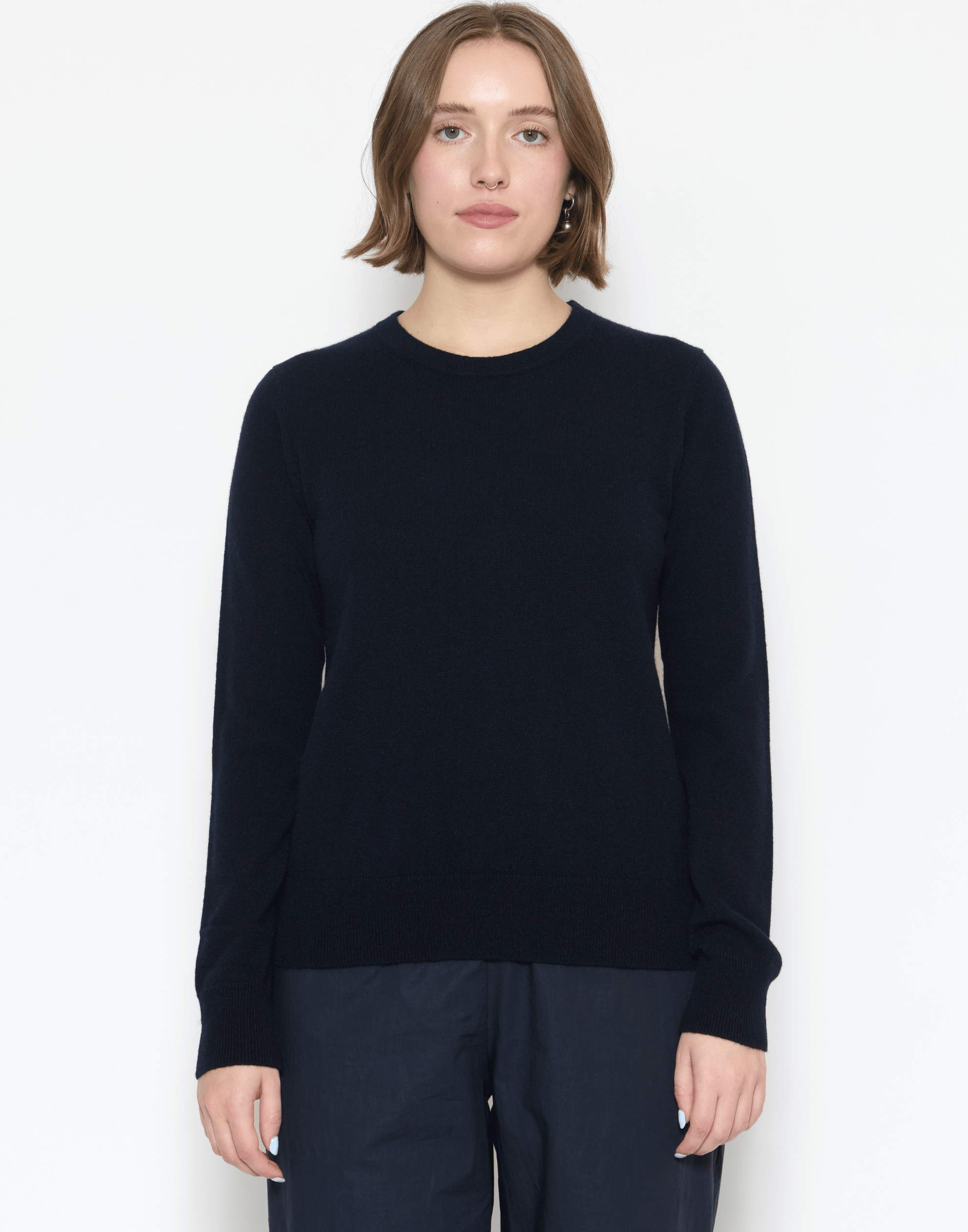 Navy Cashmere Essential Pullover