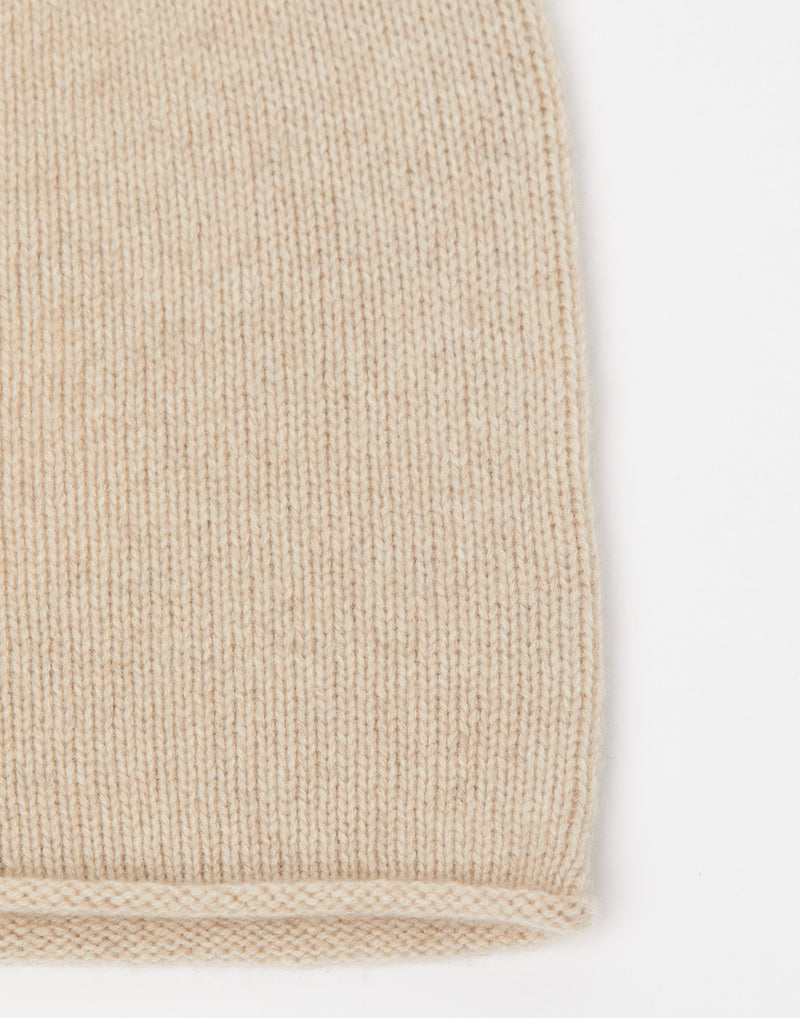 Beige Cashmere Beanie