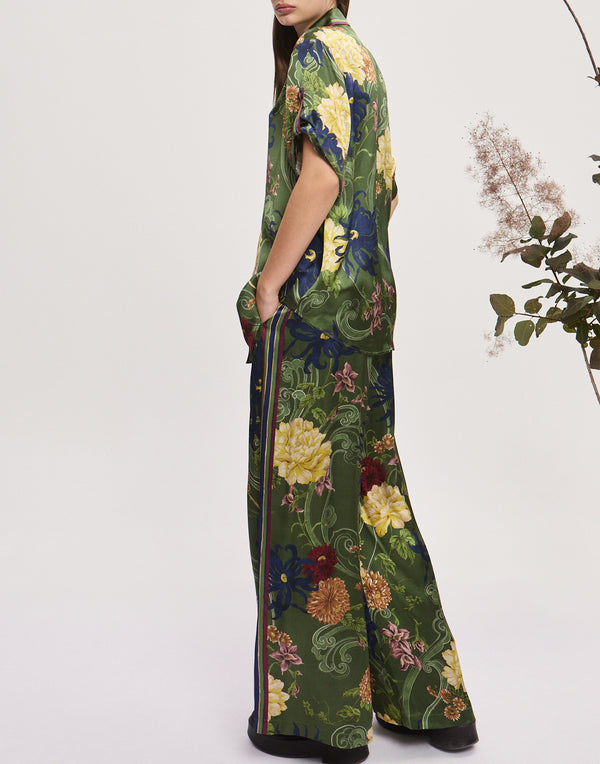 Silk Satin Avery Wide Leg Pants