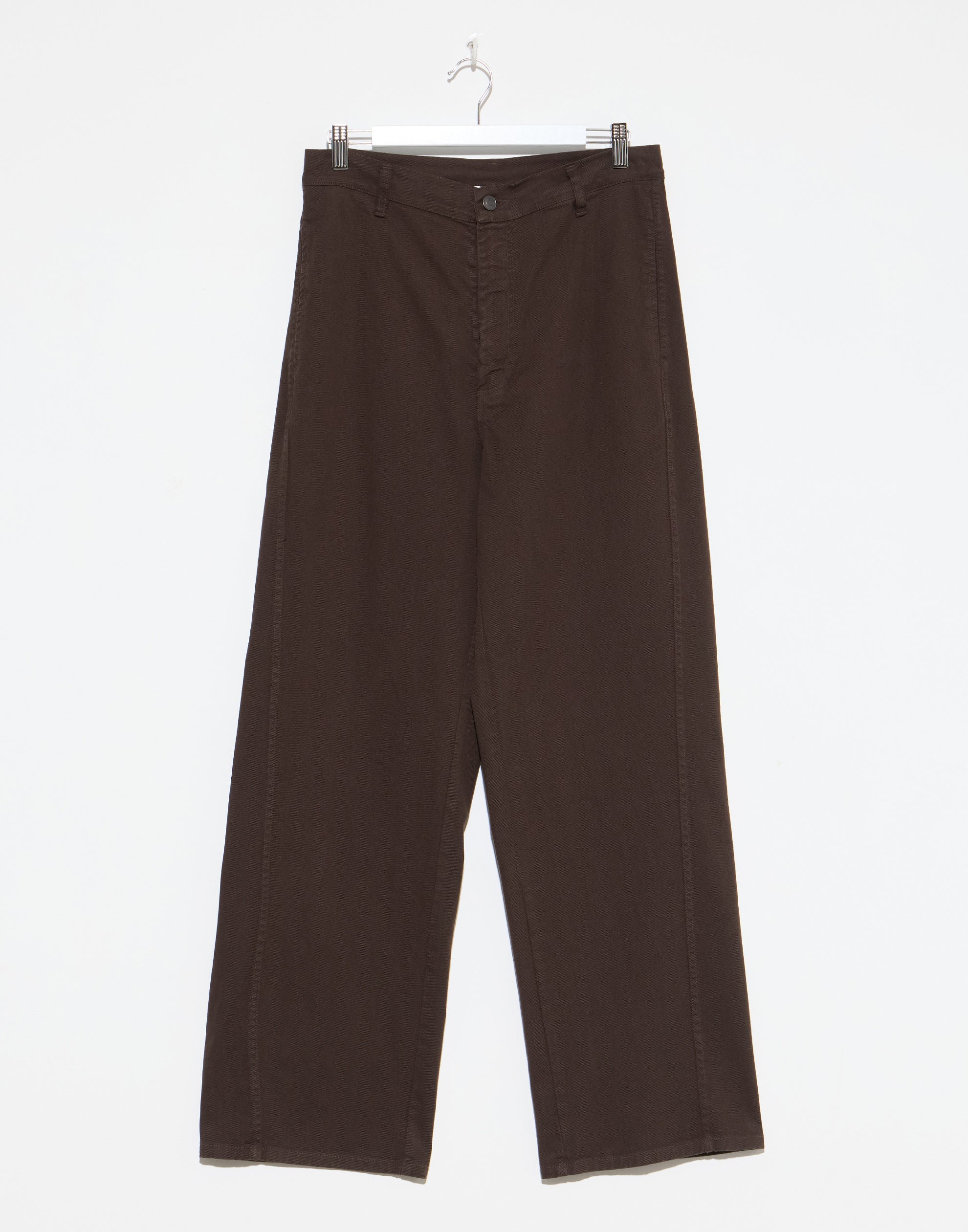 Chocolate Brown Cotton Twill Pant