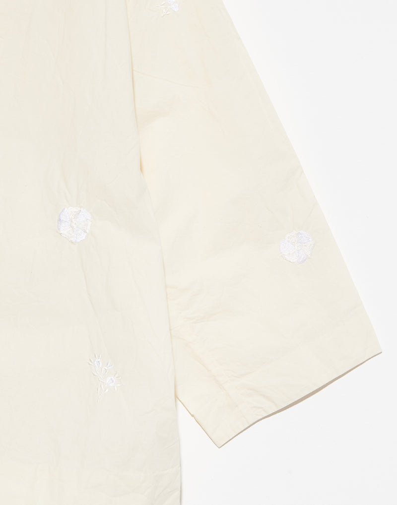 Off White Cotton Embroidered Top