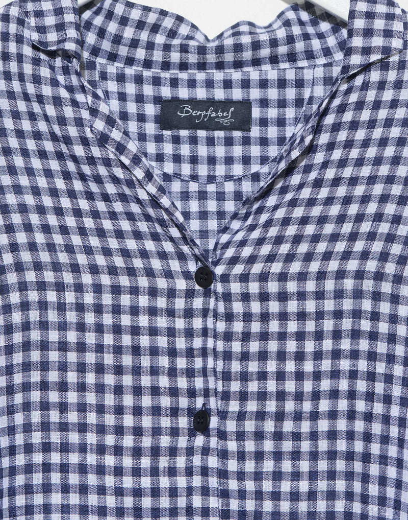 Navy Check Linen Jenny Shirt