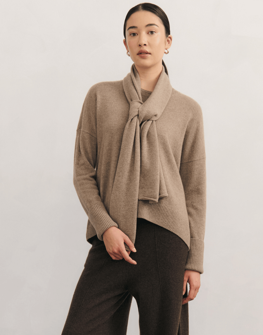 Shiitake Raw Cashmere Everyday Scarf
