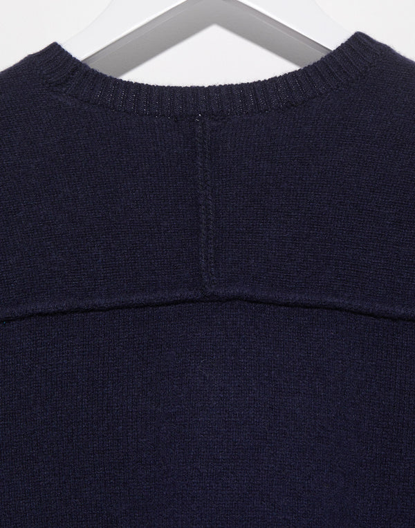 Navy Wool & Yak Unisex Pullover