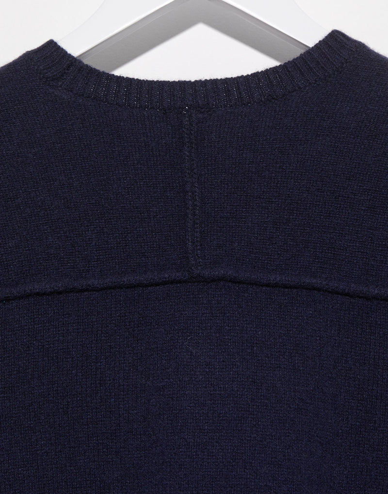 Navy Wool & Yak Unisex Pullover