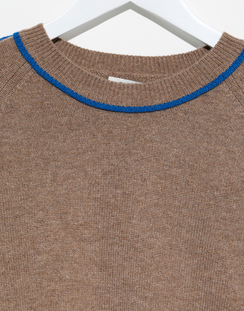 Brown Marl Stripe Wool & Cashmere Pullover