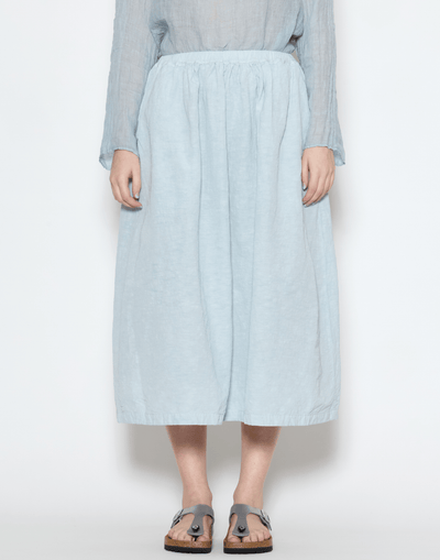 Moonish Blue Linen Viscose Chaka Skirt