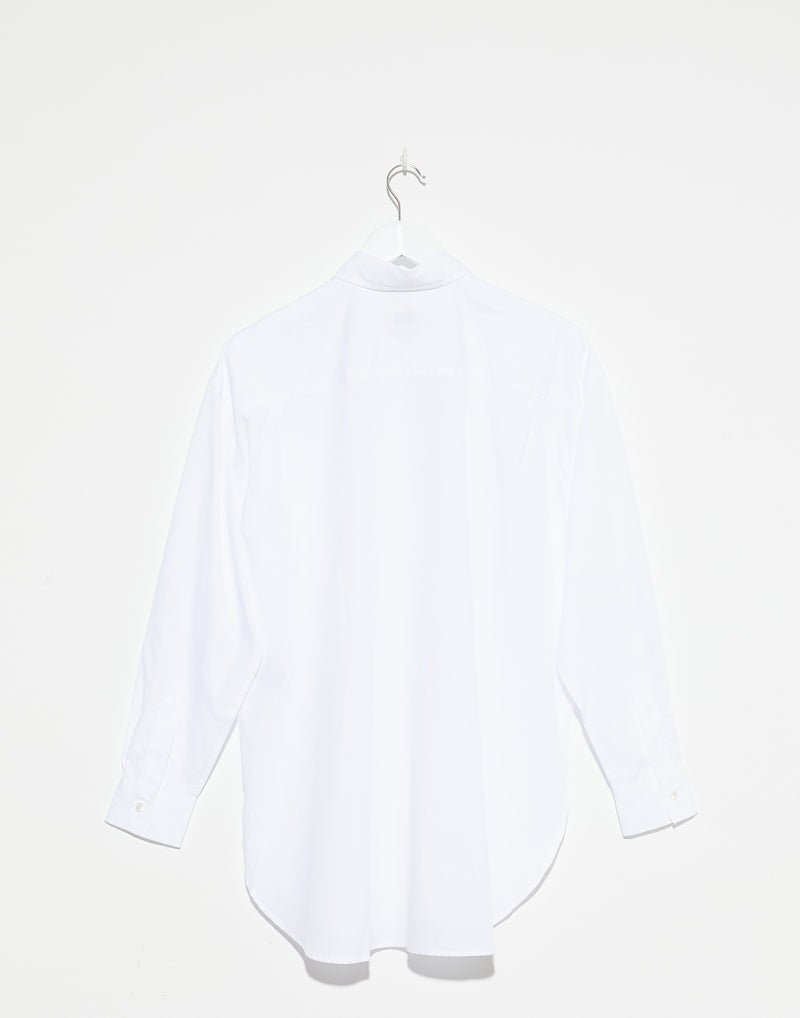 White Cotton Poplin Oversized Shirt