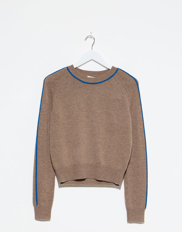 Brown Marl Stripe Wool & Cashmere Pullover