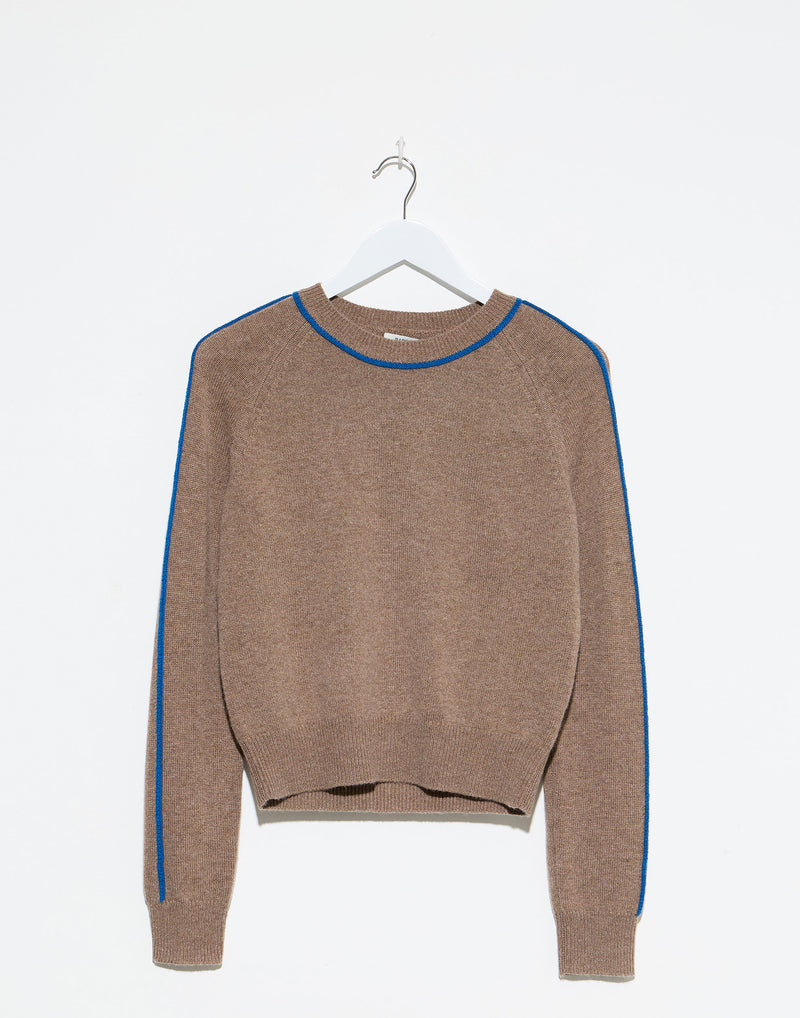 Brown Marl Stripe Wool & Cashmere Pullover