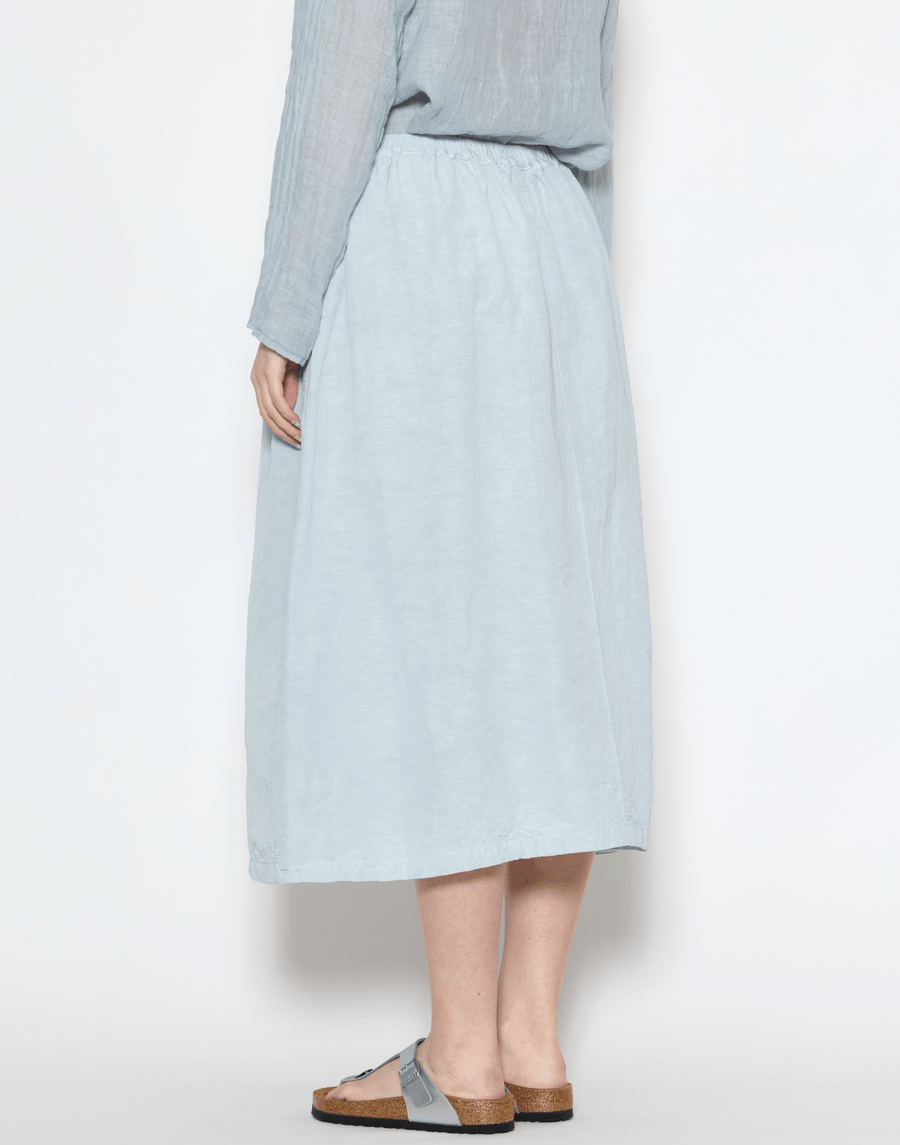 Moonish Blue Linen Viscose Chaka Skirt