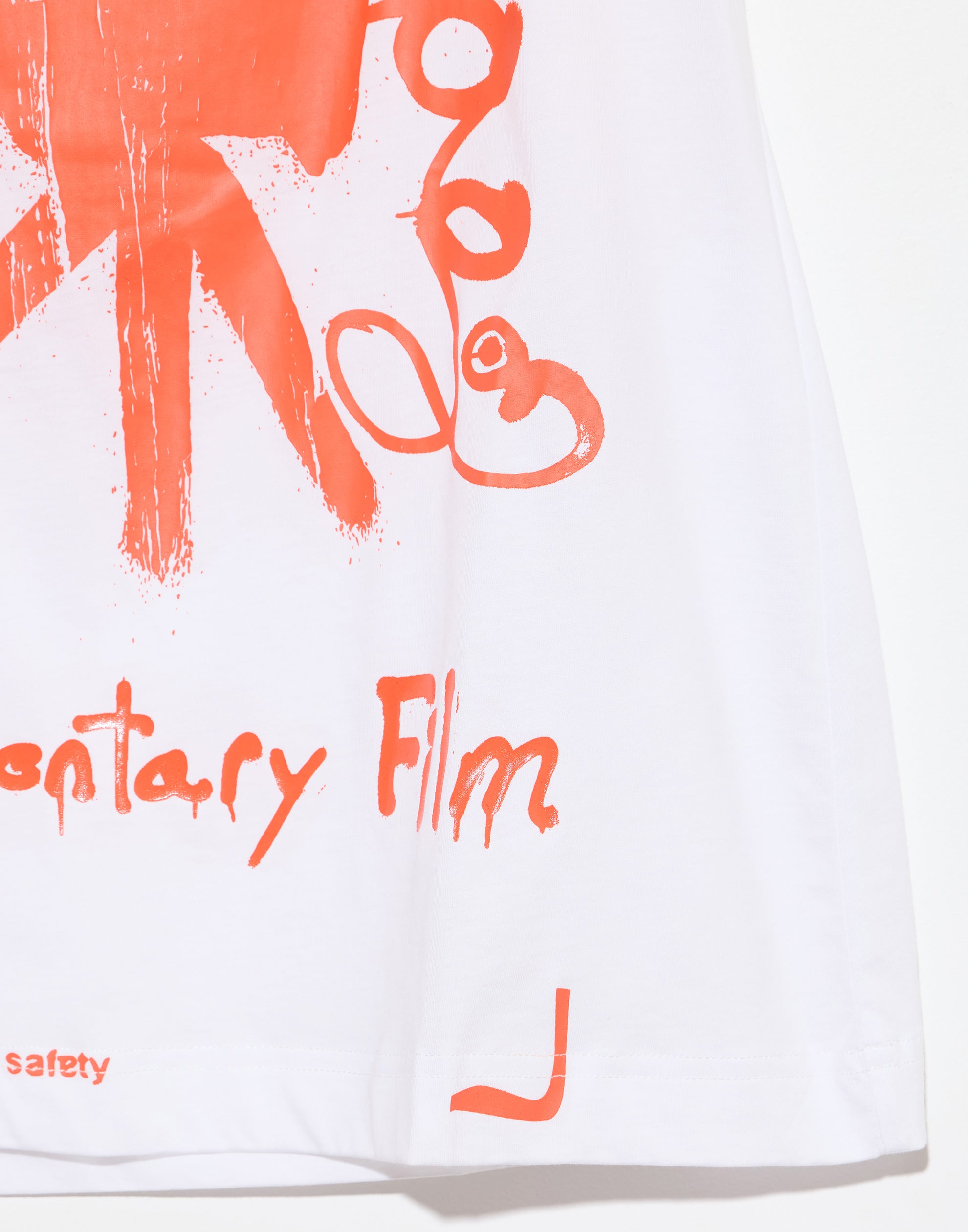 White & Mandarin Printed Cotton Top