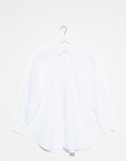 White Cotton Poplin Oversized Shirt