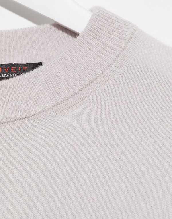 Snow Melt Grey Cashmere Moura Pullover