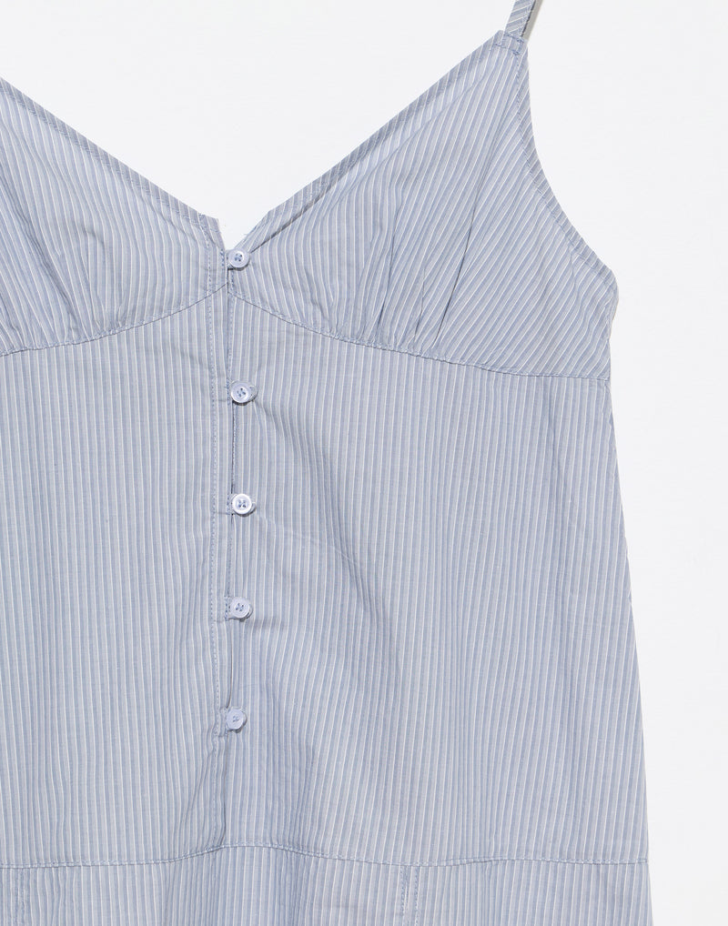 Sky Stripe Cotton Double Seam Dress