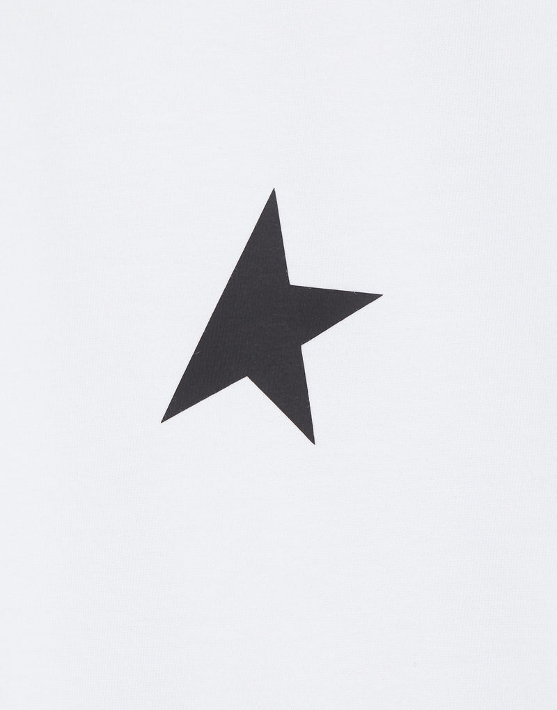 White Cotton Black Star T-Shirt