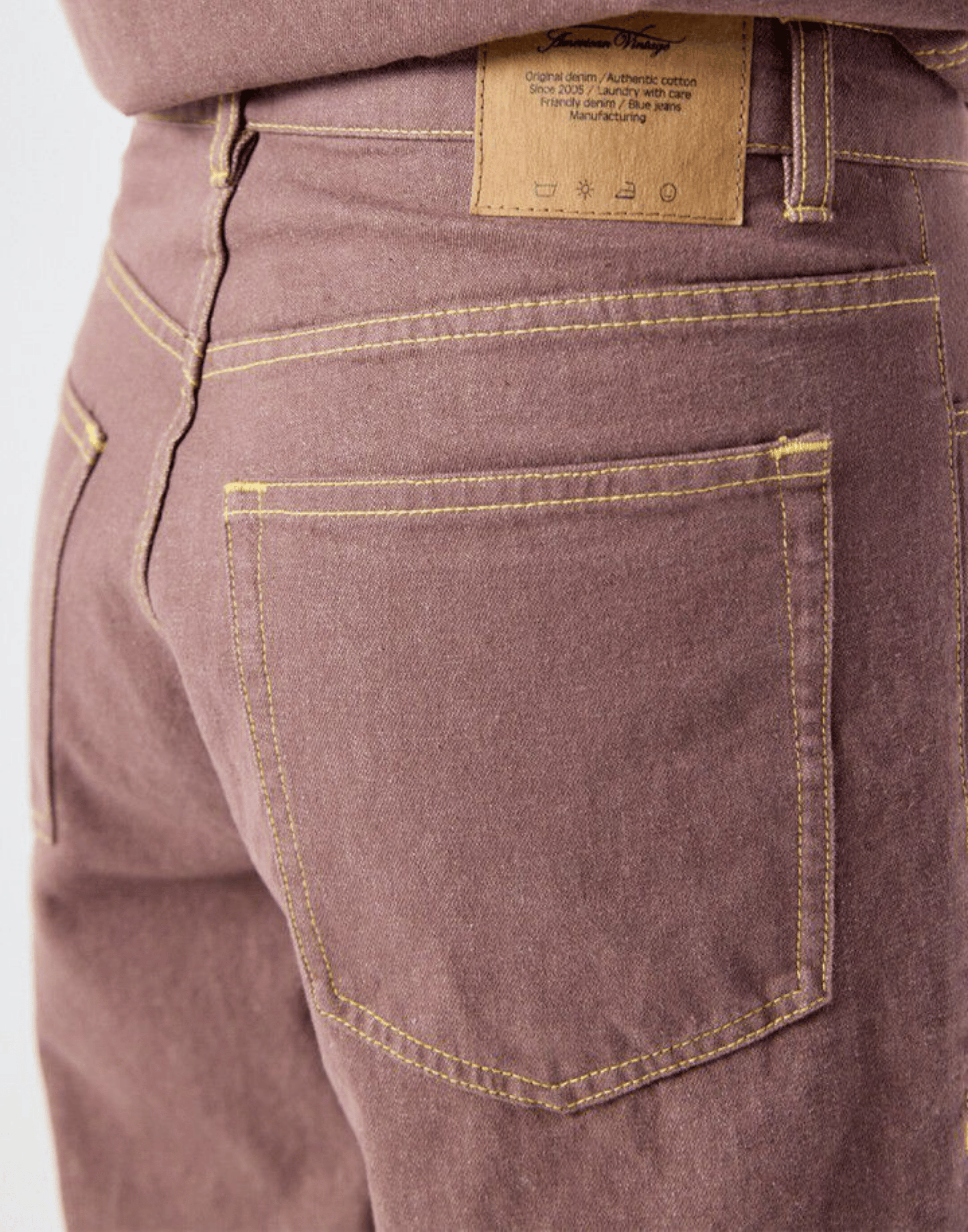 Mocha Cotton Denim Grezby Bermuda Shorts