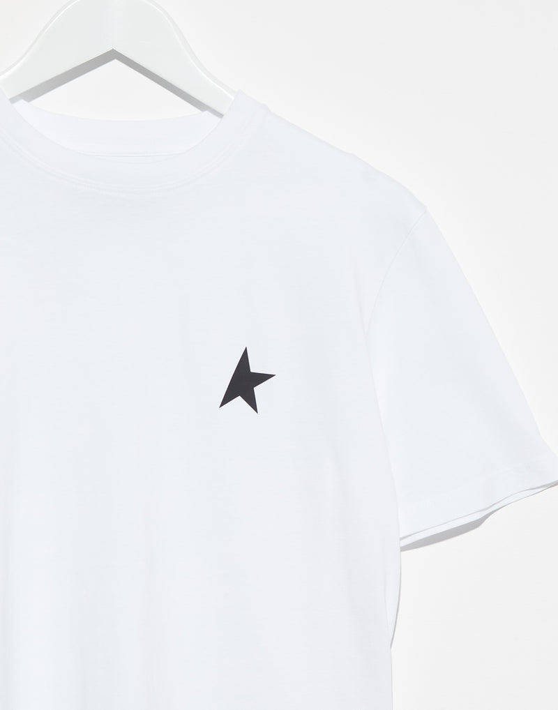 White Cotton Black Star T-Shirt