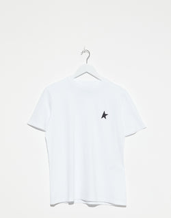 White Cotton Black Star T-Shirt