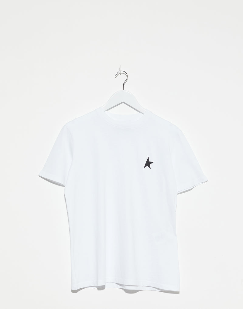 White Cotton Black Star T-Shirt