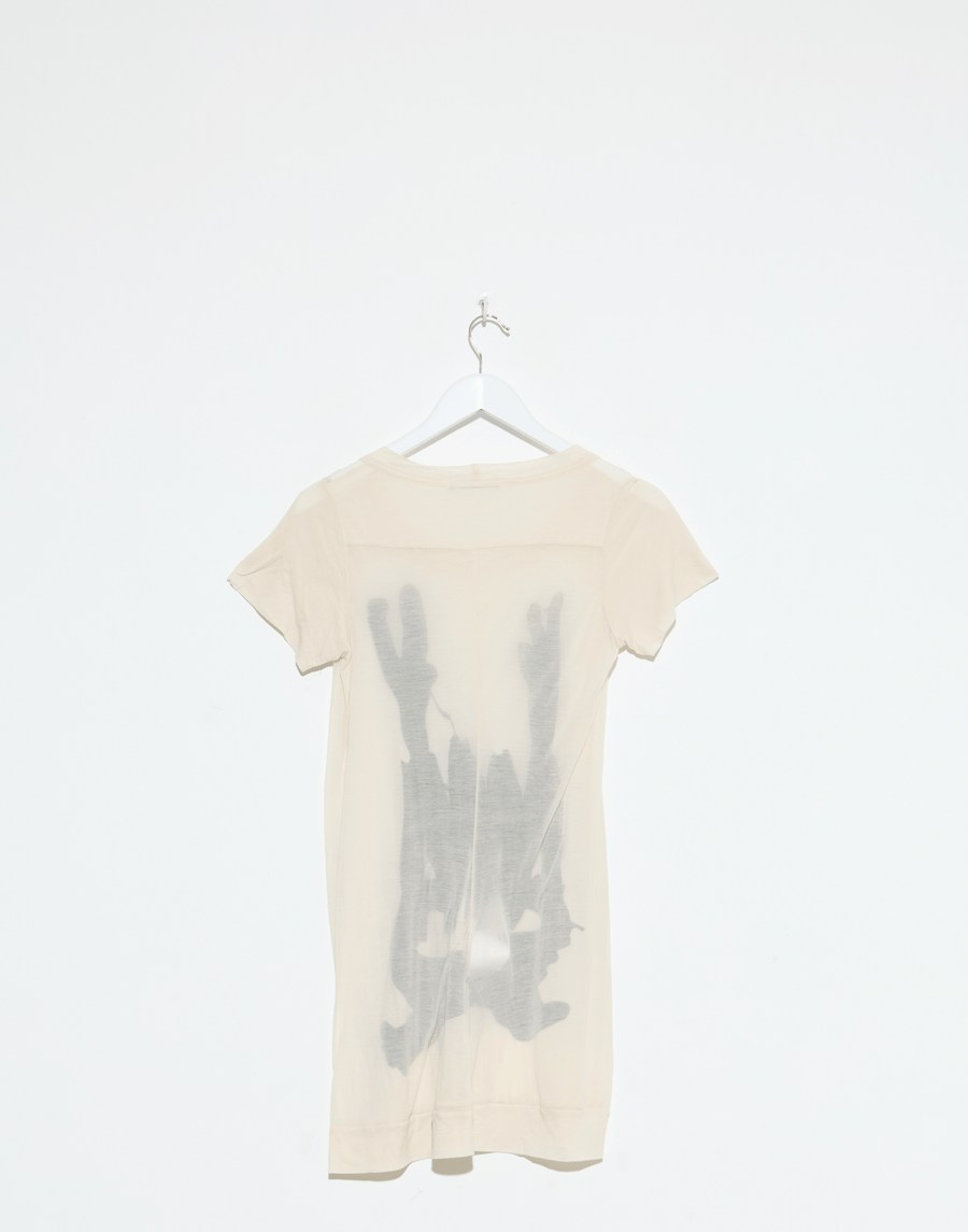Bone Black Print Lyocell & Silk T-Shirt