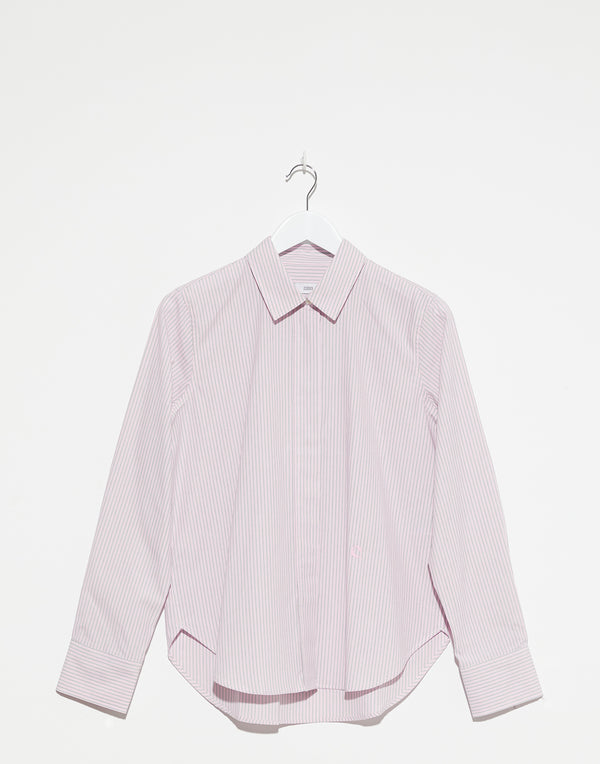 Pink Stripe Cotton Poplin Shirt