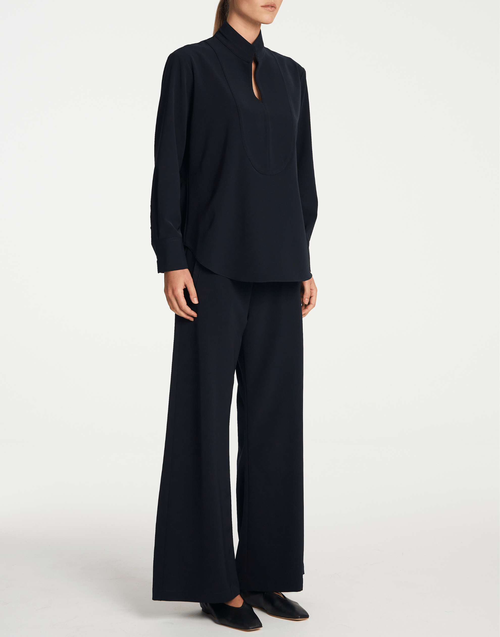 Navy Stretch Twill Suit Pants