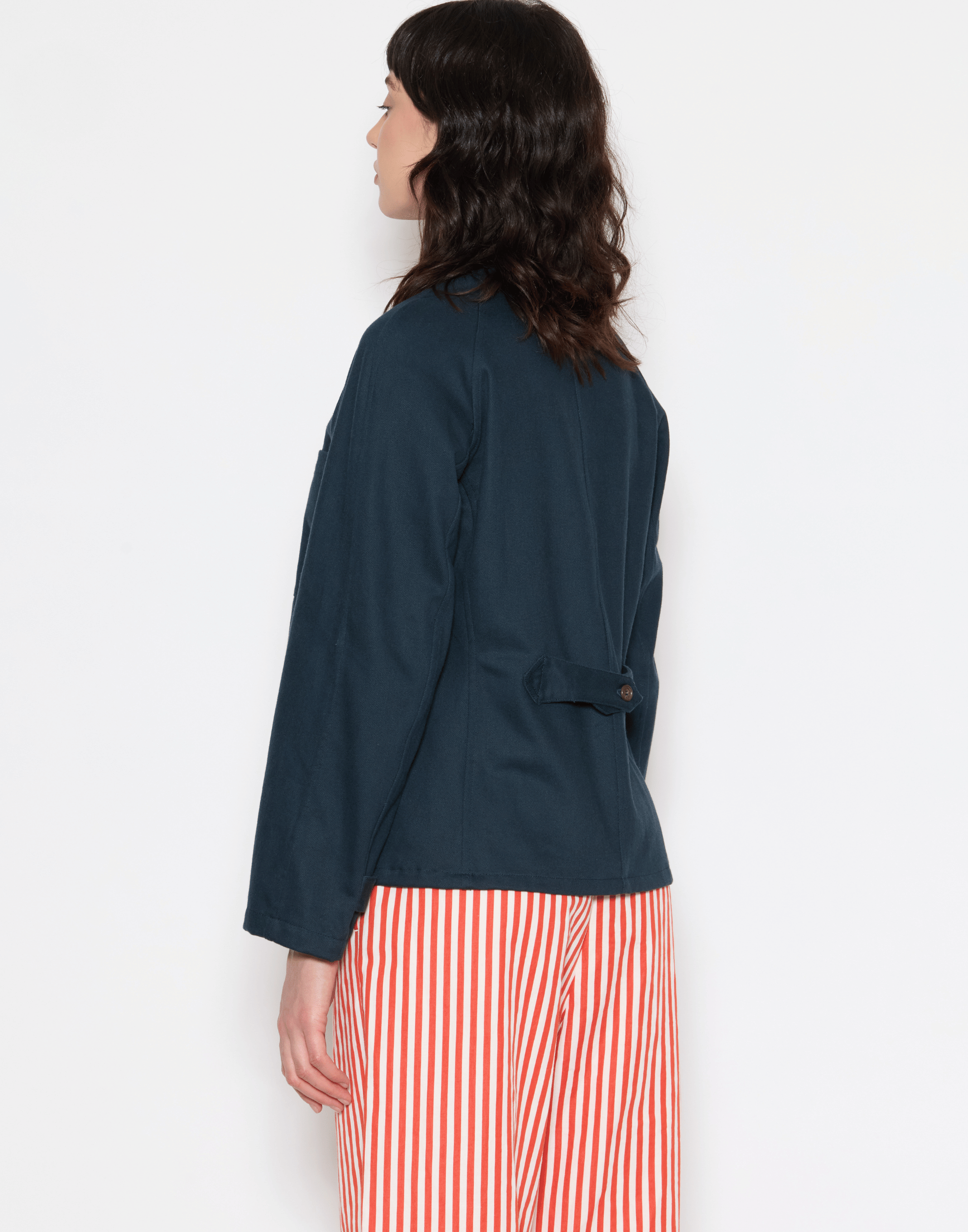 Navy Cotton Twill Train Drivers Jacket