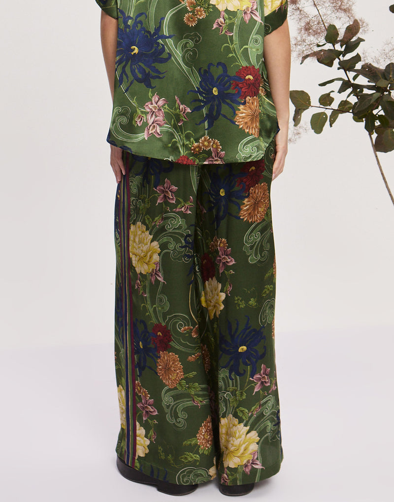 Silk Satin Avery Wide Leg Pants