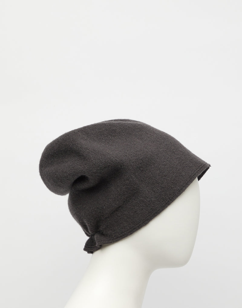 Dark Grey Taiga Long E Wool Beanie