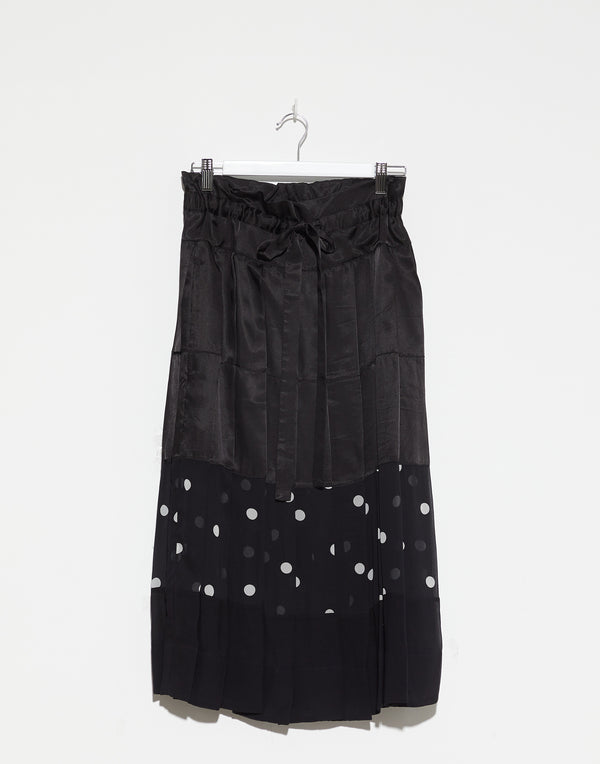 Black & Polka Dot Viscose Bianca Skirt