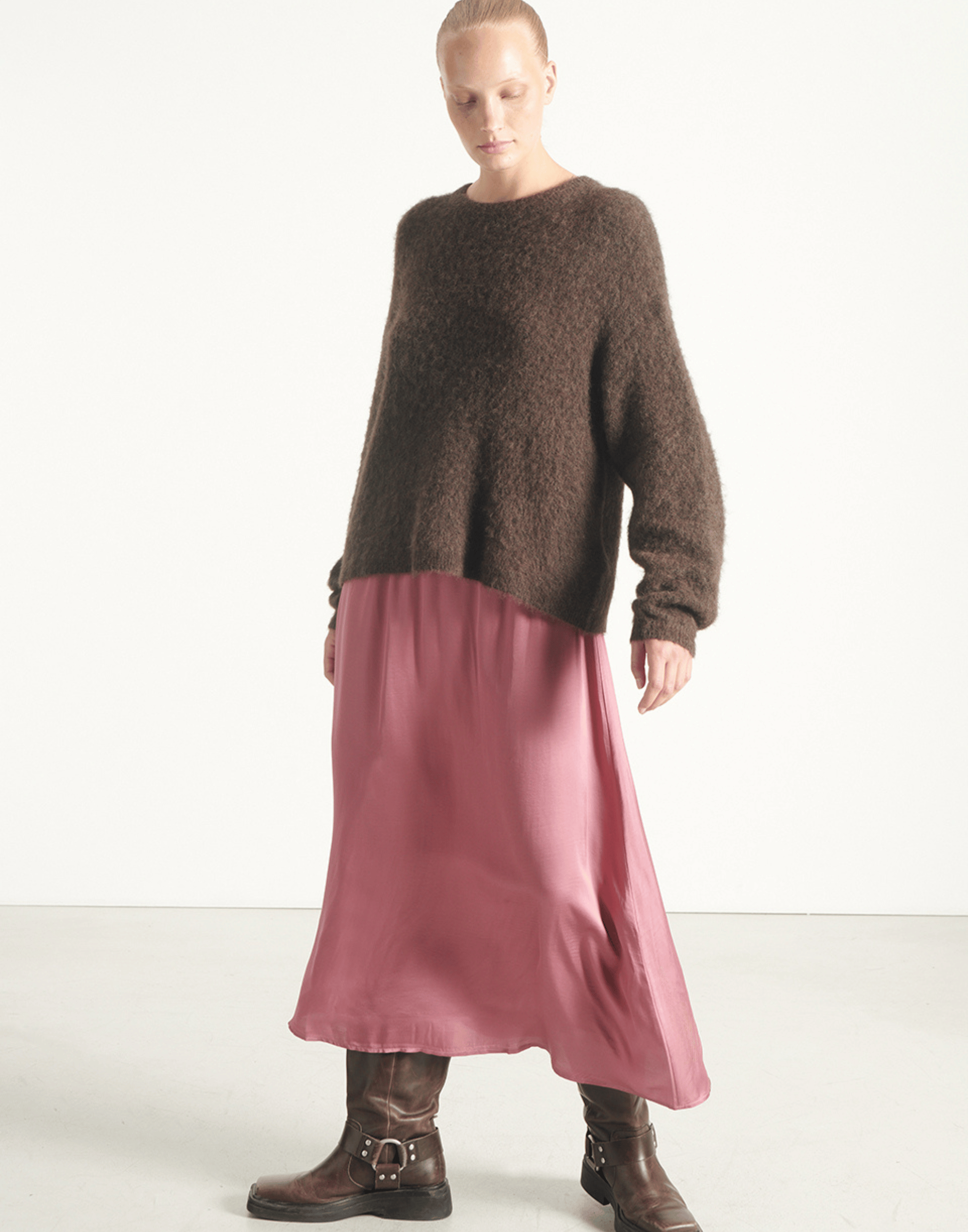 Dark Brown Alpaca Blend Nenybay Pullover