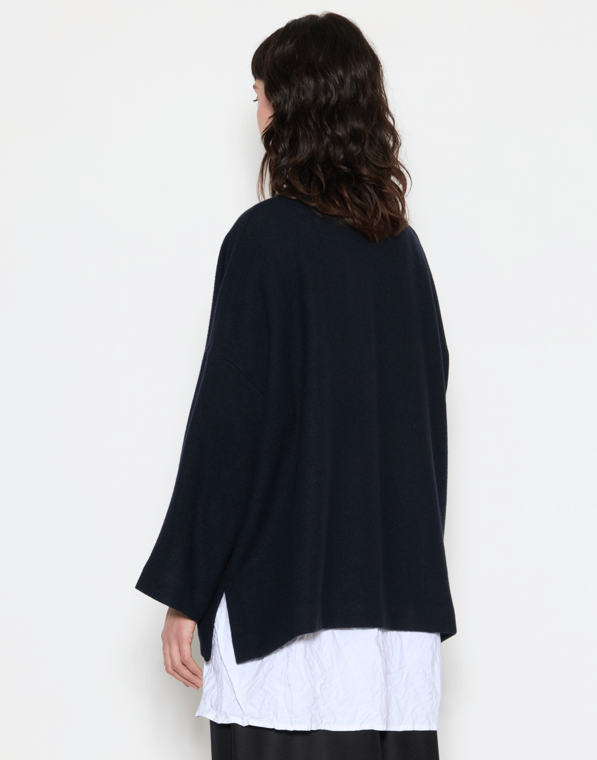 Navy Blue Wool Giacca Gladiolo Jacket