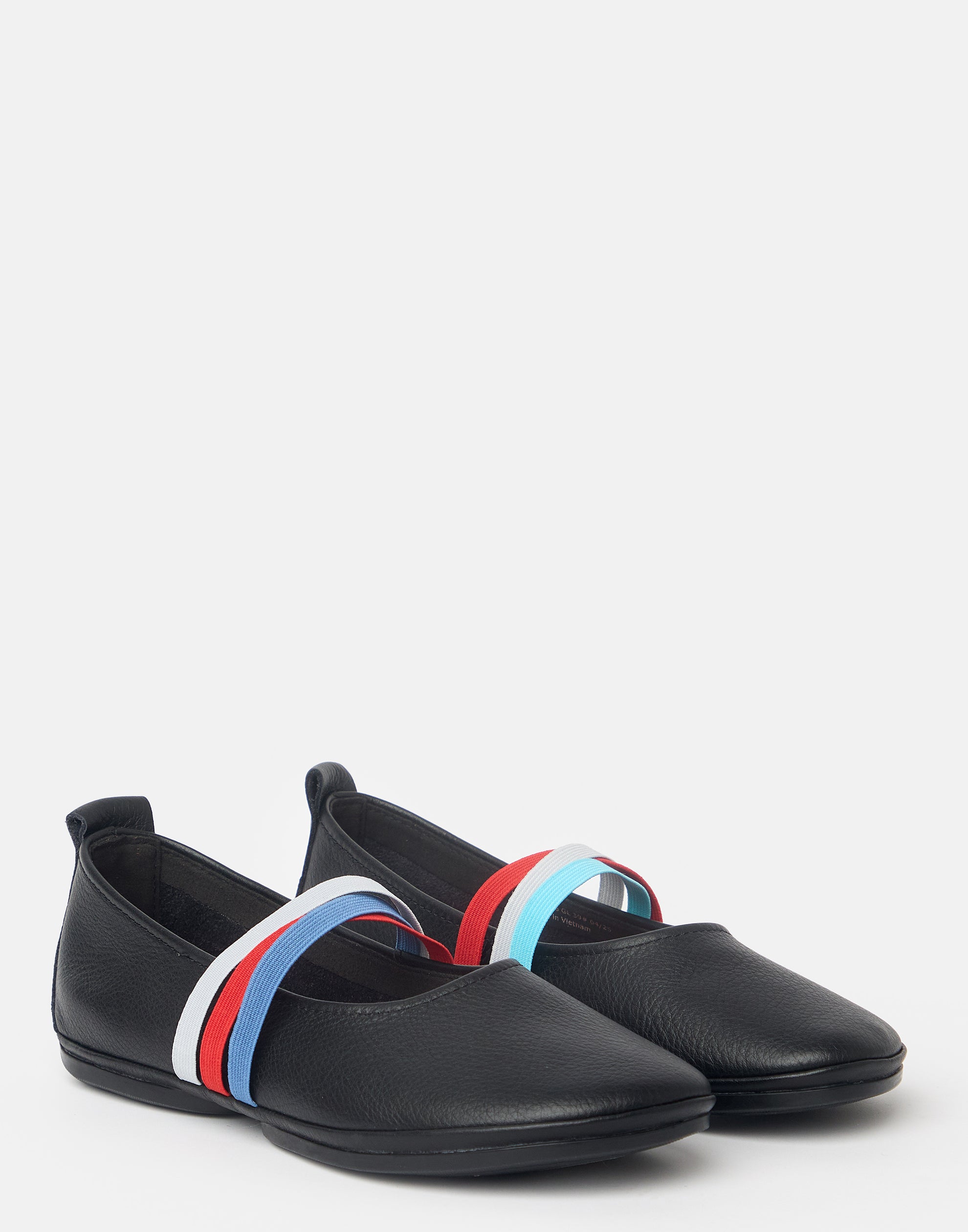 Black Leather ‘Twins’ Ballerinas