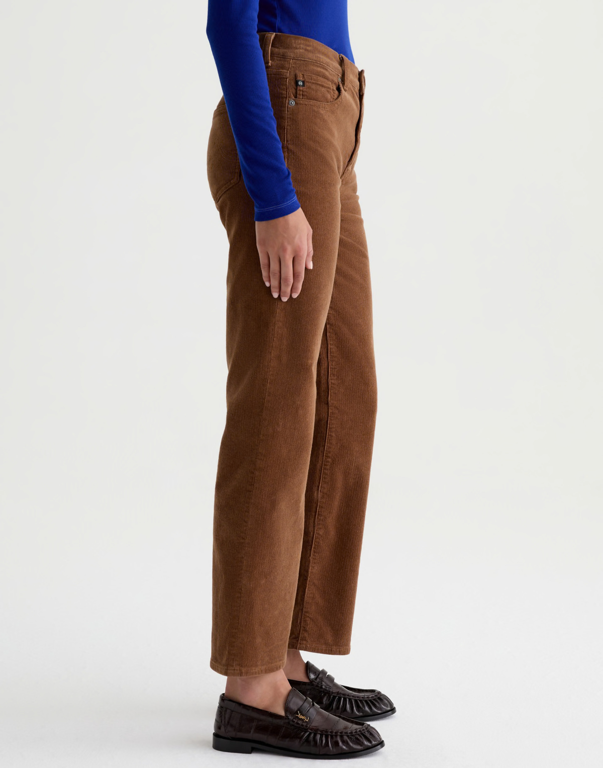 Bronze Beat Mid-Rise Brinley Corduroy Pants