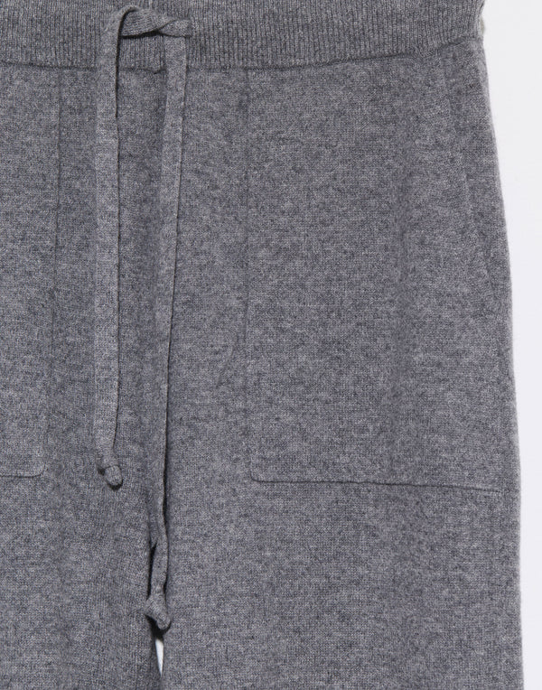 Mid Grey Cashmere Pocketed Pants