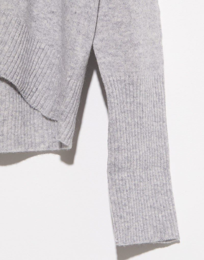 Light Grey Rollneck Cashmere Pullover